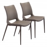 Ace Dining Chair (Set of 2) Gray & Walnut