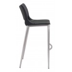 Ace Bar Chair (Set of 2) Black & Silver