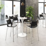 Ace Bar Chair (Set of 2) Black & Silver