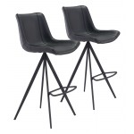 Aki Bar Chair (Set of 2) Black