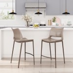 Ace Counter Chair (Set of 2) Gray & Walnut