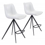 Aki Counter Chair (Set of 2) White & Black