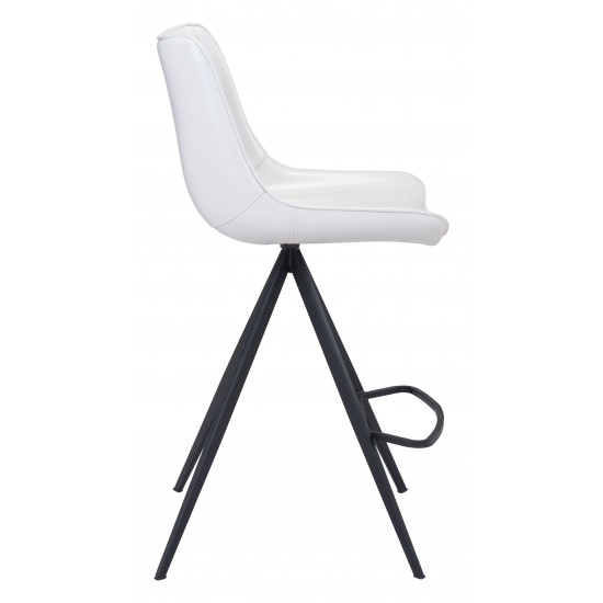 Aki Counter Chair (Set of 2) White & Black