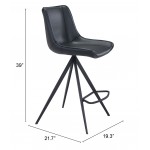 Aki Counter Chair (Set of 2) Black