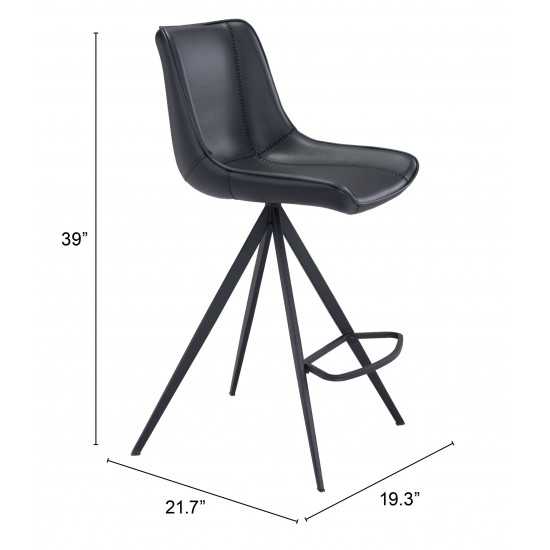 Aki Counter Chair (Set of 2) Black