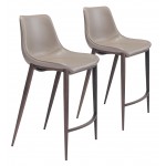 Magnus Counter Chair (Set of 2) Gray & Walnut