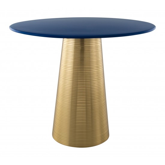 Reo Side Table Blue & Gold