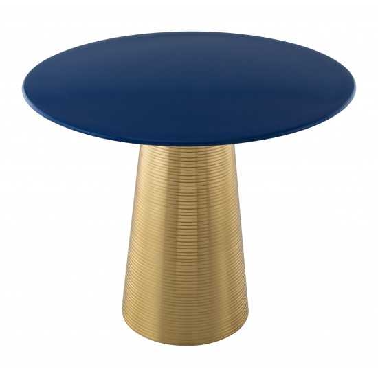 Reo Side Table Blue & Gold