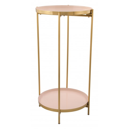 Jenna Side Table White & Gold