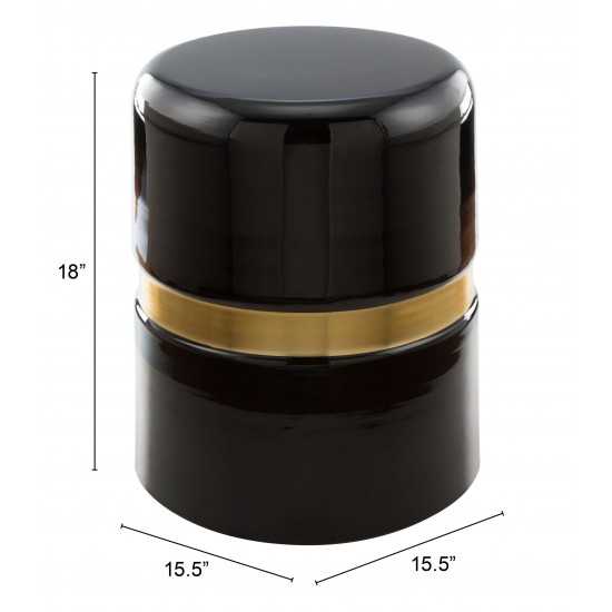 Density Side Table Black and Gold