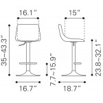 Prima Bar Chair Light Green & Gold