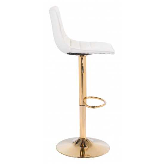 Prima Bar Chair White & Gold