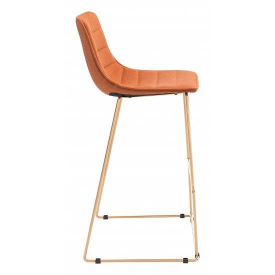 Adele Bar Chair Orange & Gold