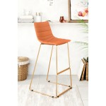 Adele Bar Chair Orange & Gold