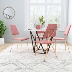 Chloe Dining Chair (Set of 2) Pink & Gold