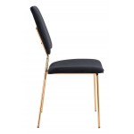 Chloe Dining Chair (Set of 2) Black & Gold