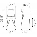 Chloe Dining Chair (Set of 2) Green & Gold