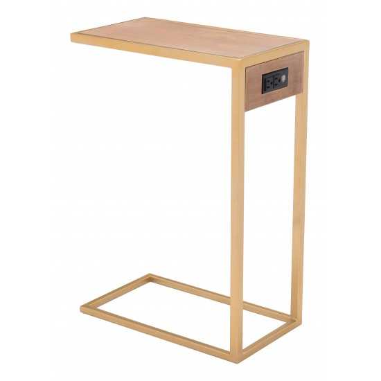 Ike Side Table Brown & Gold