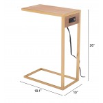 Ike Side Table Brown & Gold