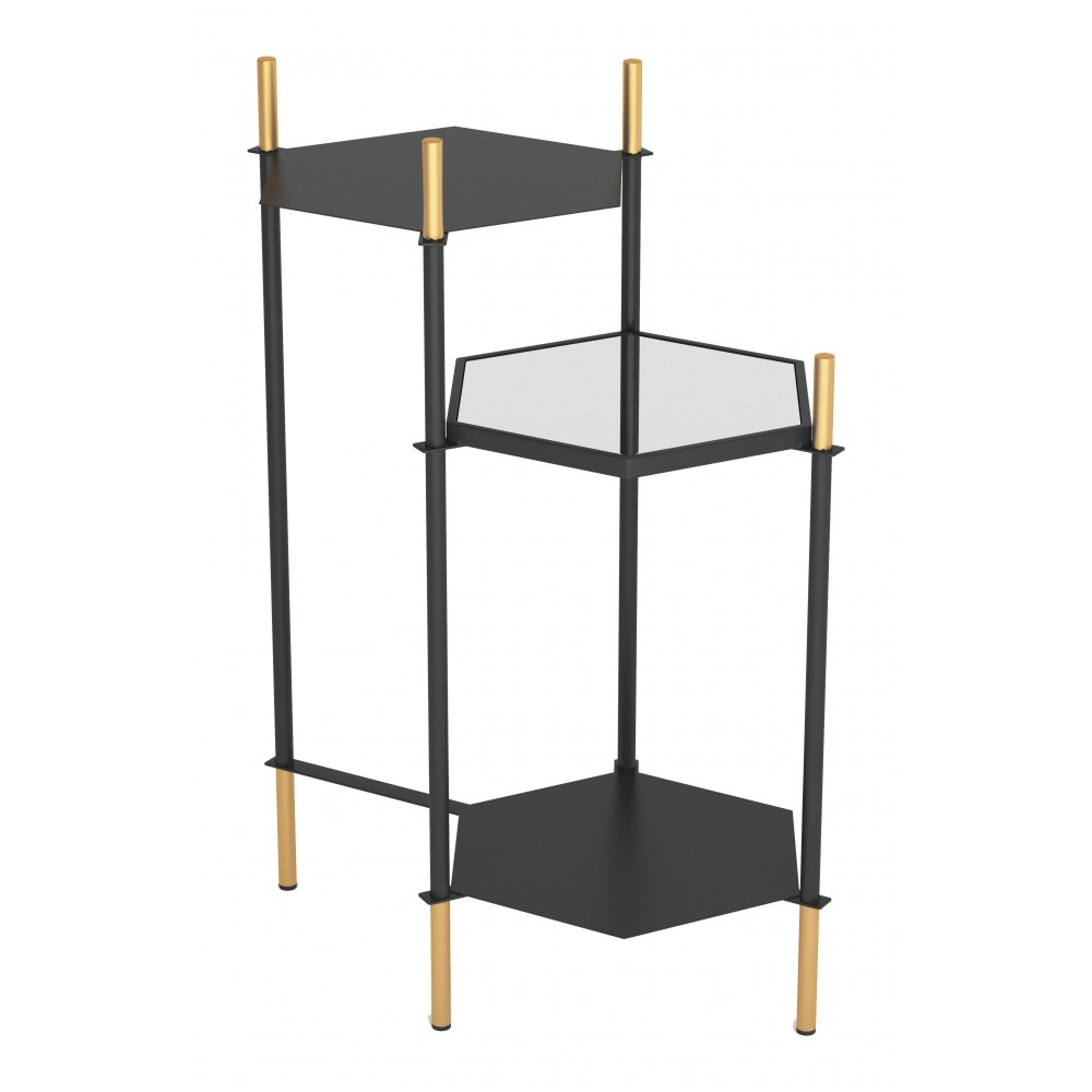 William Side Table Gold & Black