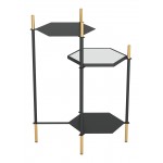 William Side Table Gold & Black