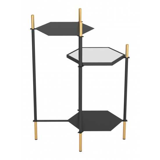 William Side Table Gold & Black