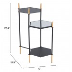 William Side Table Gold & Black