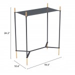 Austin Side Table Black & Gold