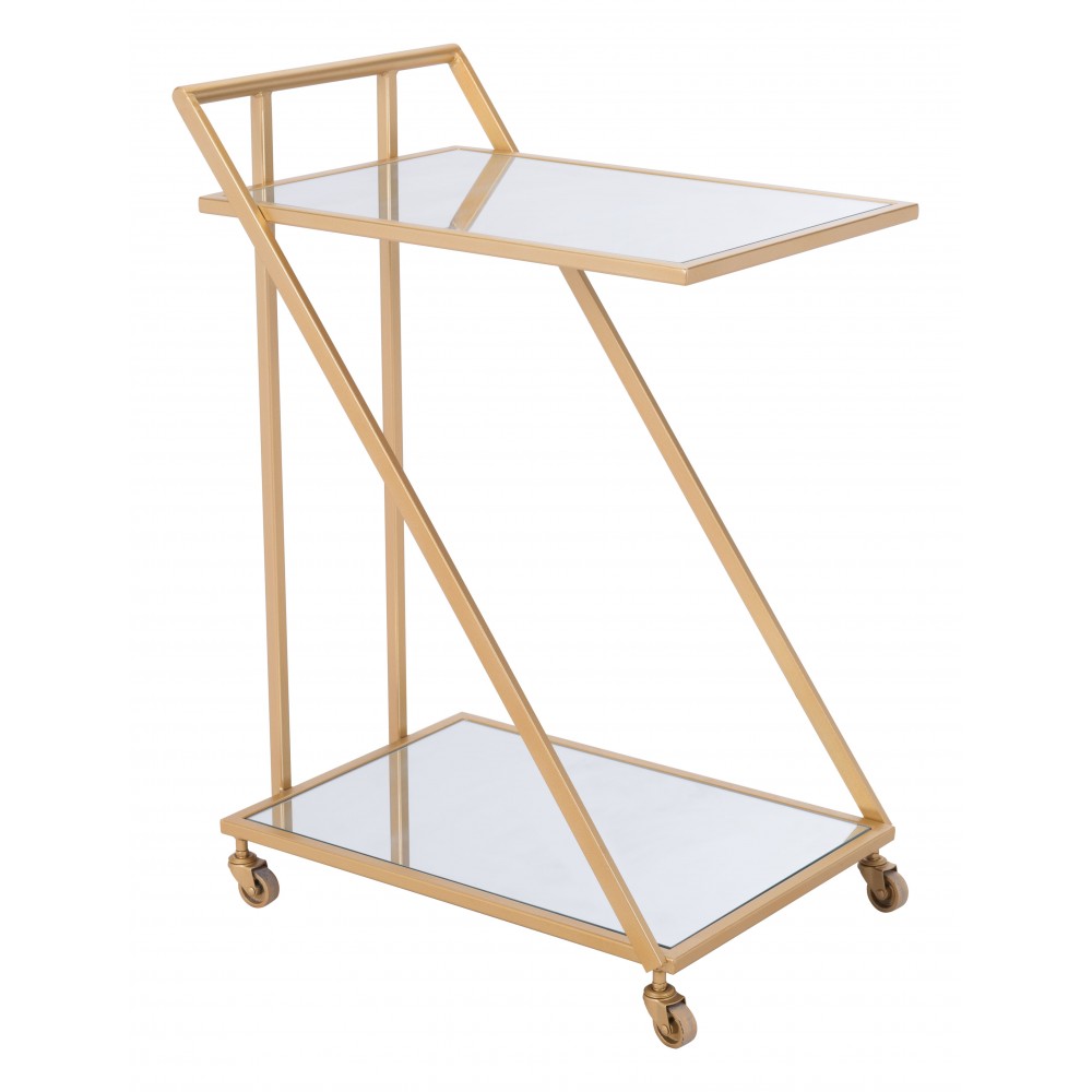 Alto Bar Cart Mirror & Gold