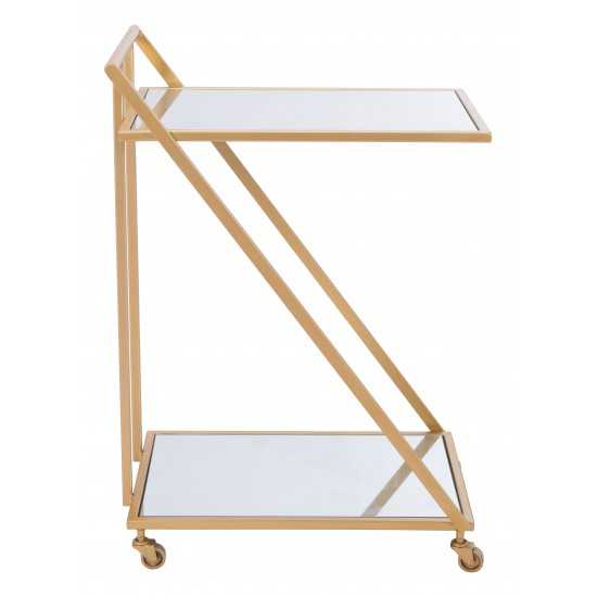 Alto Bar Cart Mirror & Gold