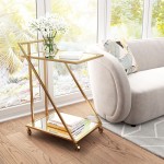 Alto Bar Cart Mirror & Gold