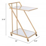 Alto Bar Cart Mirror & Gold