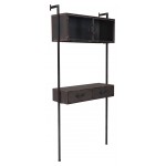 Industrial Wall Desk Distressed Black