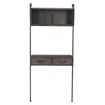 Industrial Wall Desk Distressed Black