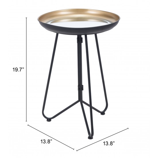 Foley Accent Table Gold & Black