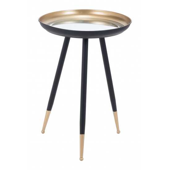 Everly Accent Table Gold & Black