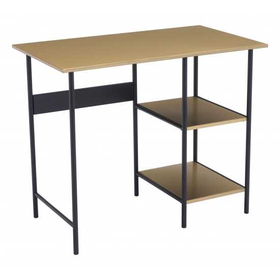 Harris Desk Brass & Black