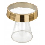 Skya Side Table Clear & Gold