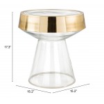 Skya Side Table Clear & Gold