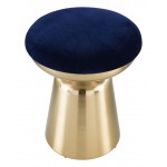 Juniper Side Stool Blue & Gold