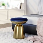 Juniper Side Stool Blue & Gold