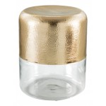 Cannon Side Table Gold & Clear