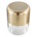 Cannon Side Table Gold & Clear