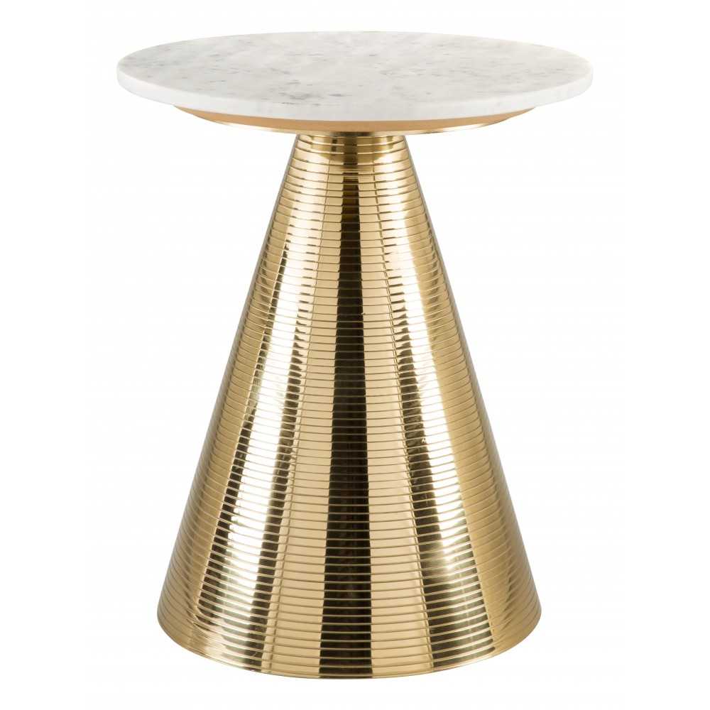 Pure Marble Side Table White & Gold Pure Marble Side Table White & Gold