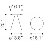 Pure Marble Side Table White & Gold