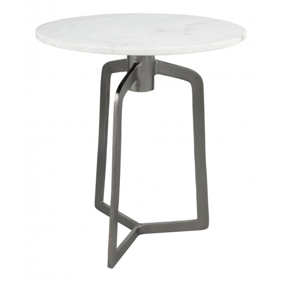 Rand Marble Side Table White & Black