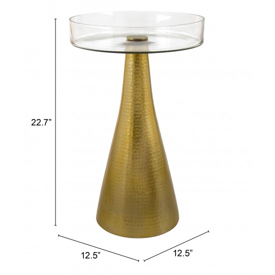 Hendrix End Table Brass