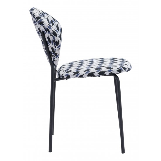 Clyde Dining Chair (Set of 2) Geometric Print & Black