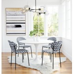 Clyde Dining Chair (Set of 2) Geometric Print & Black