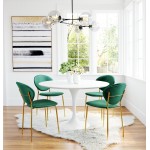 Clyde Dining Chair (Set of 2) Green & Gold